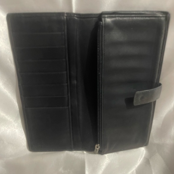 LOEWE MADRID Wallet Anagram Logo Long Bifold Leather Black Spain - Picture 3 of 9